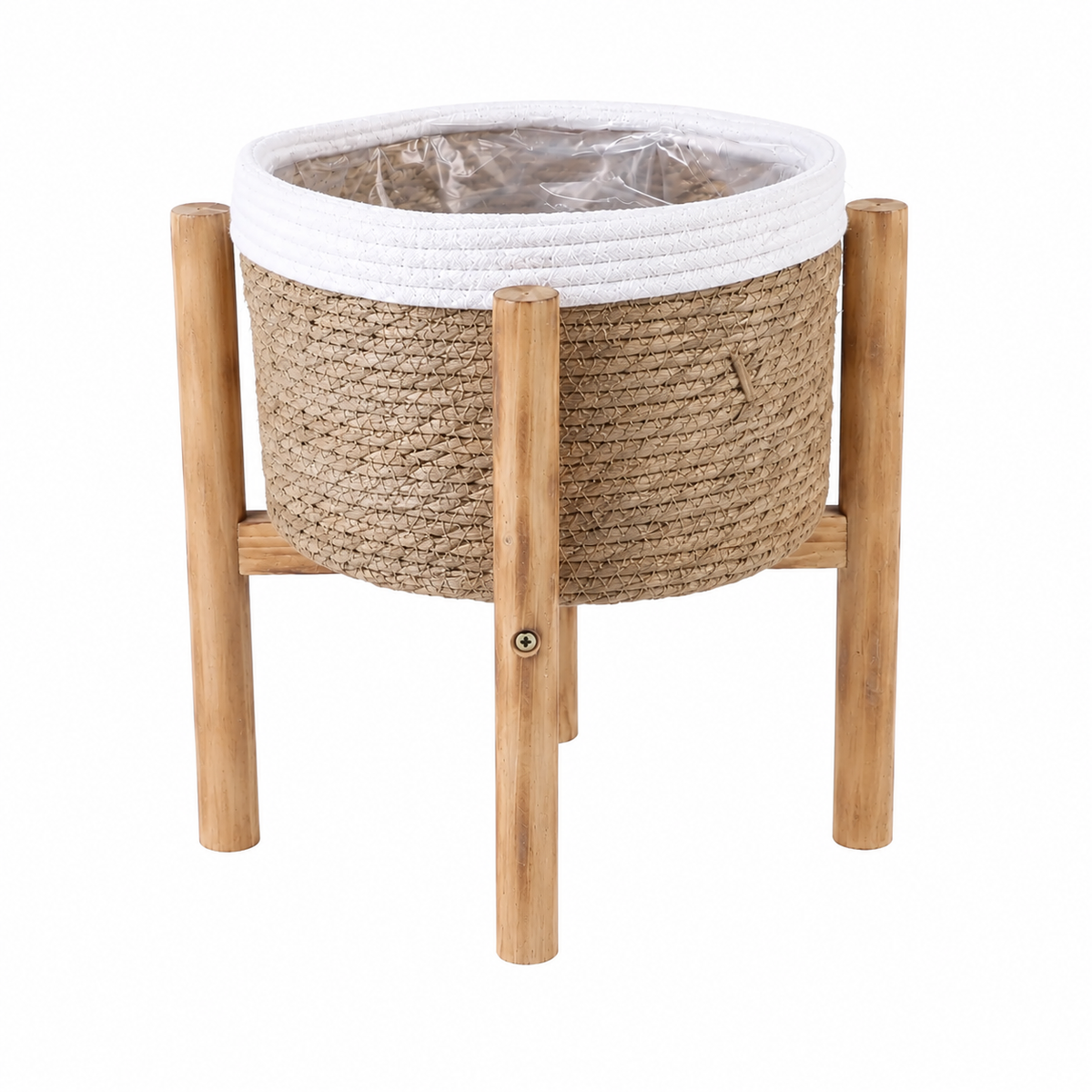 Kervia Woven Raised Indoor Basket Planter Large Caelvorne