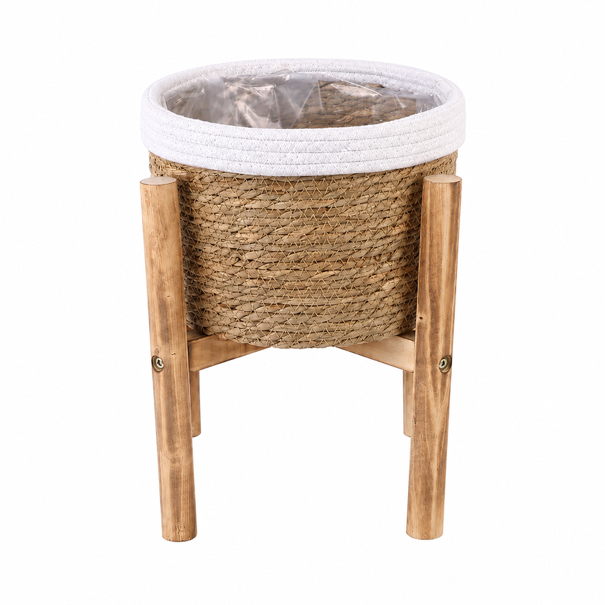 Kervia Woven Raised Indoor Basket Planter Medium Caelvorne
