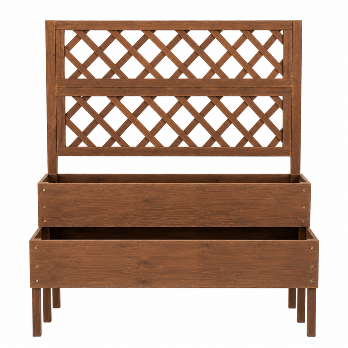 Krovah 2 Tier Trellis Raised Planter Without Wheels Caelvorne