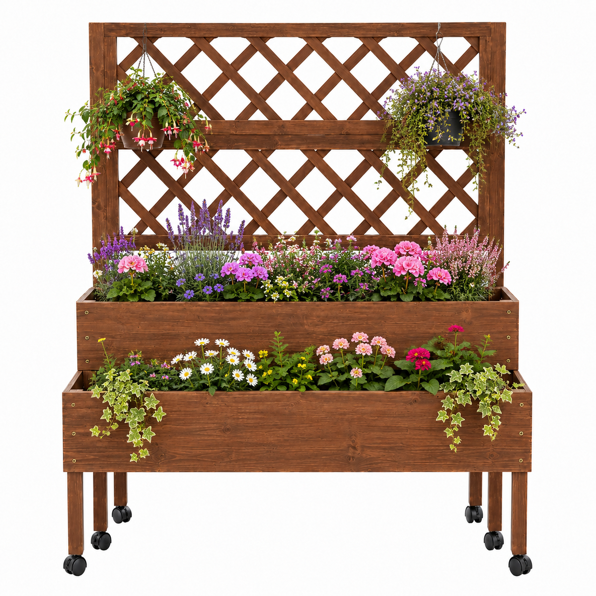 Krovah 2 Tier Trellis Raised Planter Caelvorne