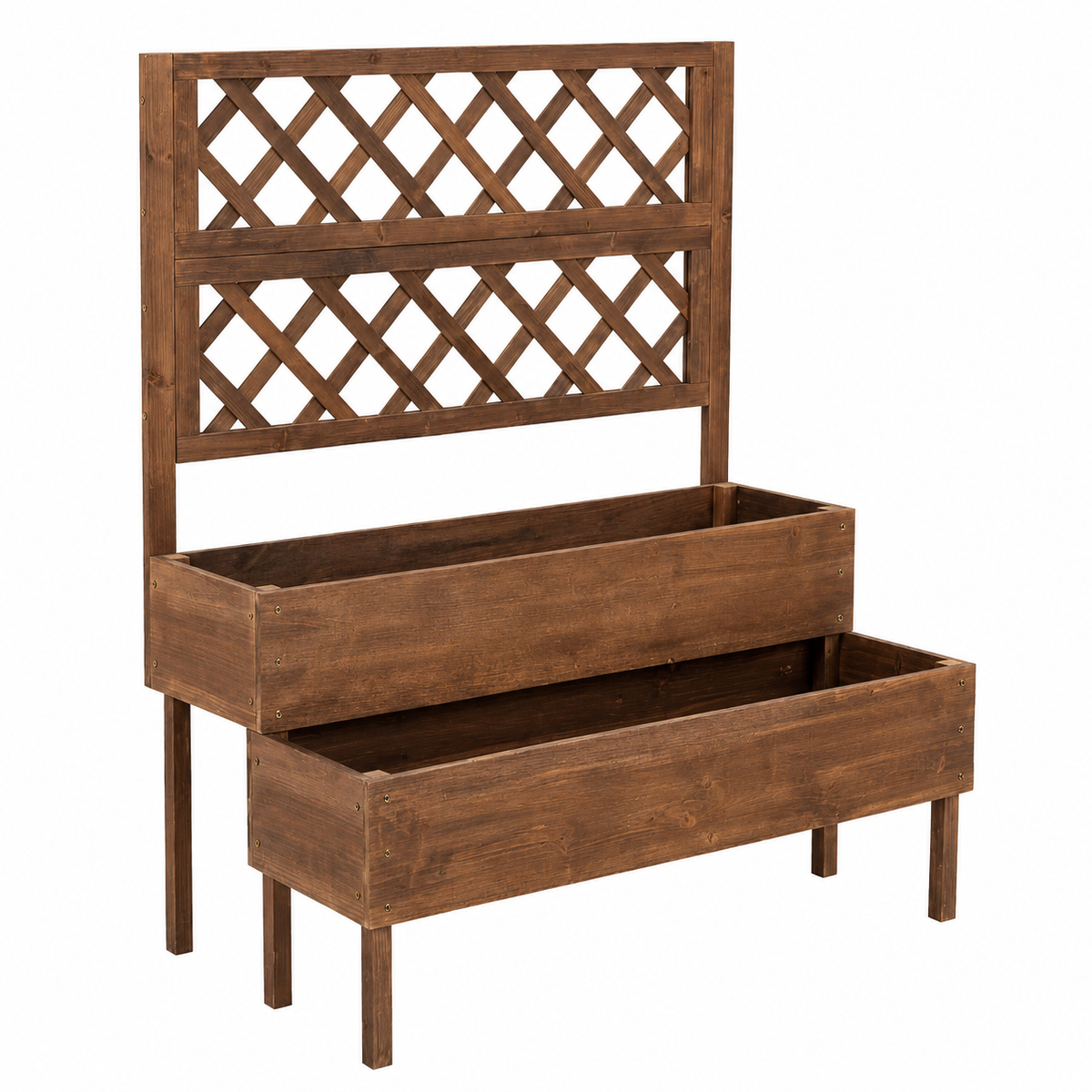 Krovah 2 Tier Trellis Raised Planter Caelvorne