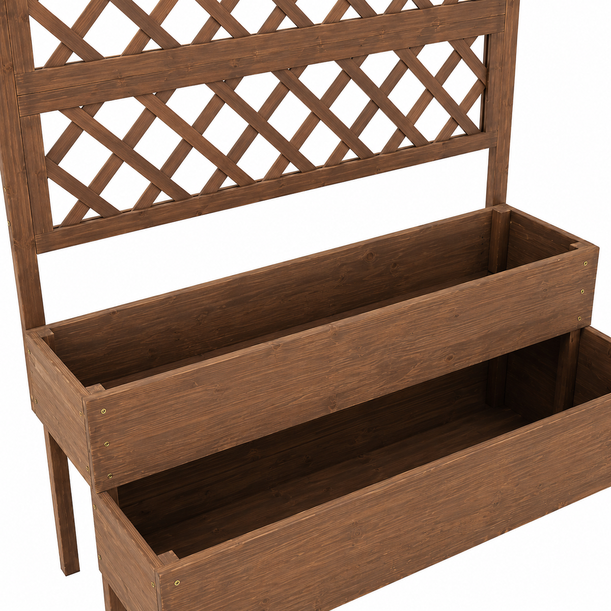Krovah 2 Tier Trellis Raised Planter Caelvorne
