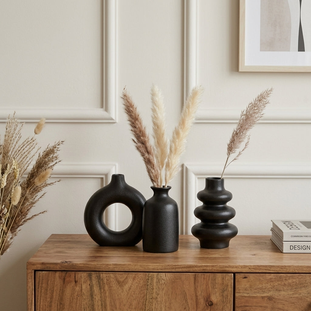 Norvelle Nordic Ceramic Vase Set Caelvorne