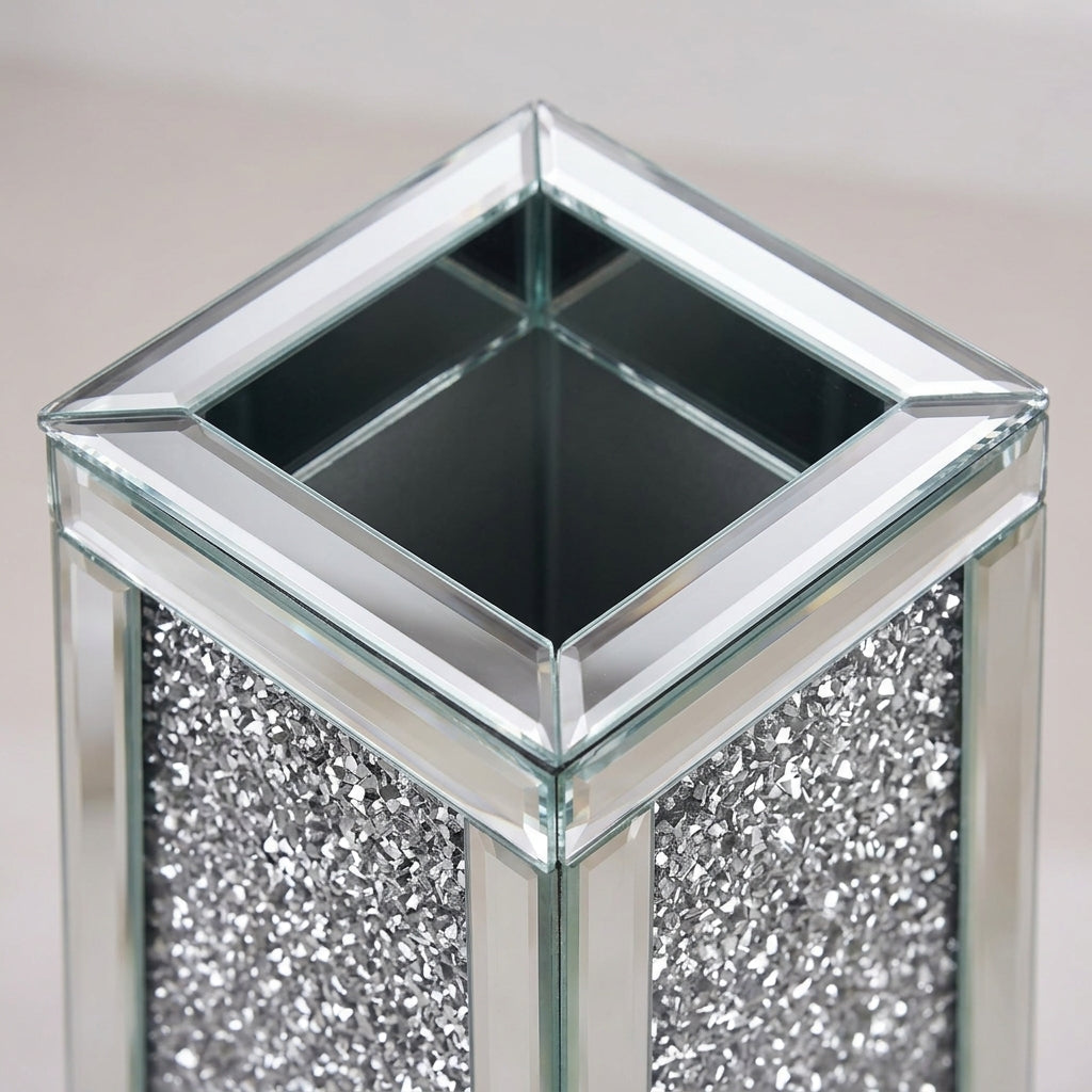 Cristelle Mirrored Crystal Floor Vase Caelvorne
