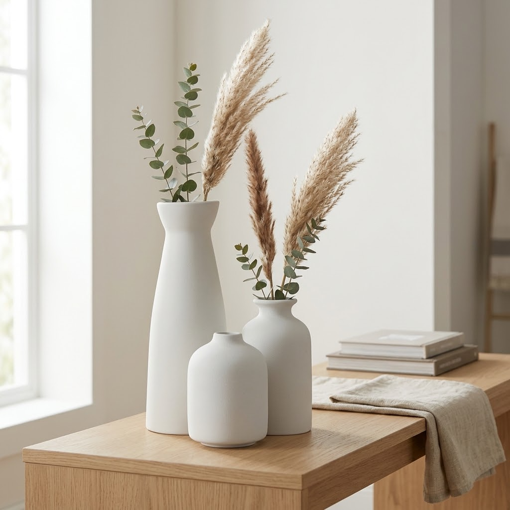 Orvella Matte Ceramic Vase Set Caelvorne