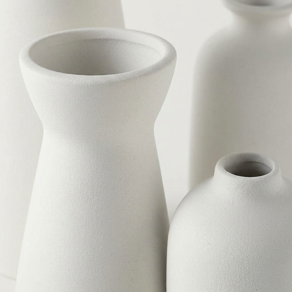 Orvella Matte Ceramic Vase Set Caelvorne