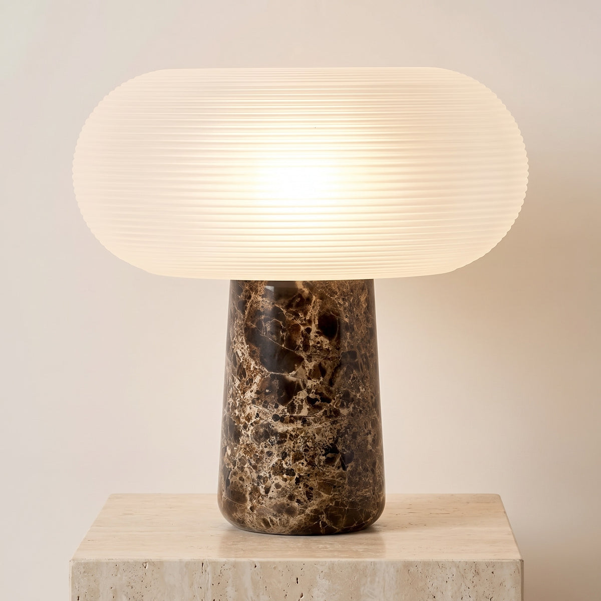 Rivelle Marble Table Lamp Ø-32 CM X H-33 CM Warm White Caelvorne