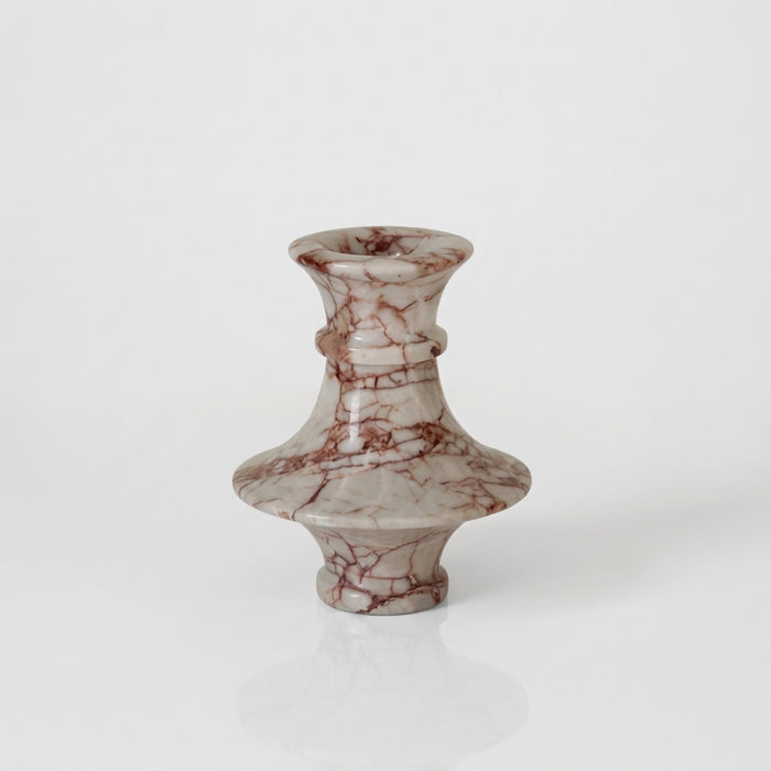 Rossenna Marble Vase Tiered Pedestal – Ø15.5 × H18 CM Caelvorne