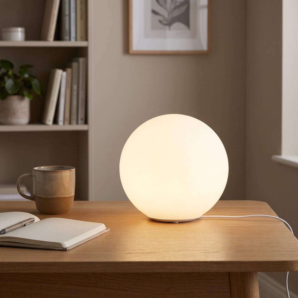 Selune Opal Globe Lamp Ø20 cm Caelvorne