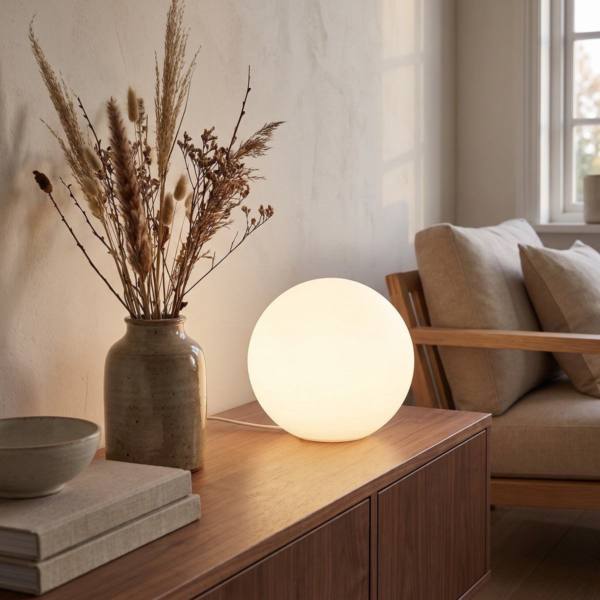 Selune Opal Globe Lamp Ø25 cm Caelvorne