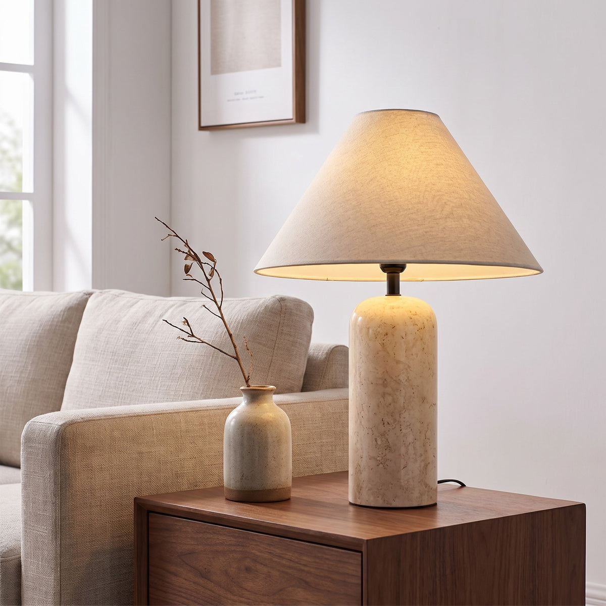Solenne Marble Table Lamp Caelvorne