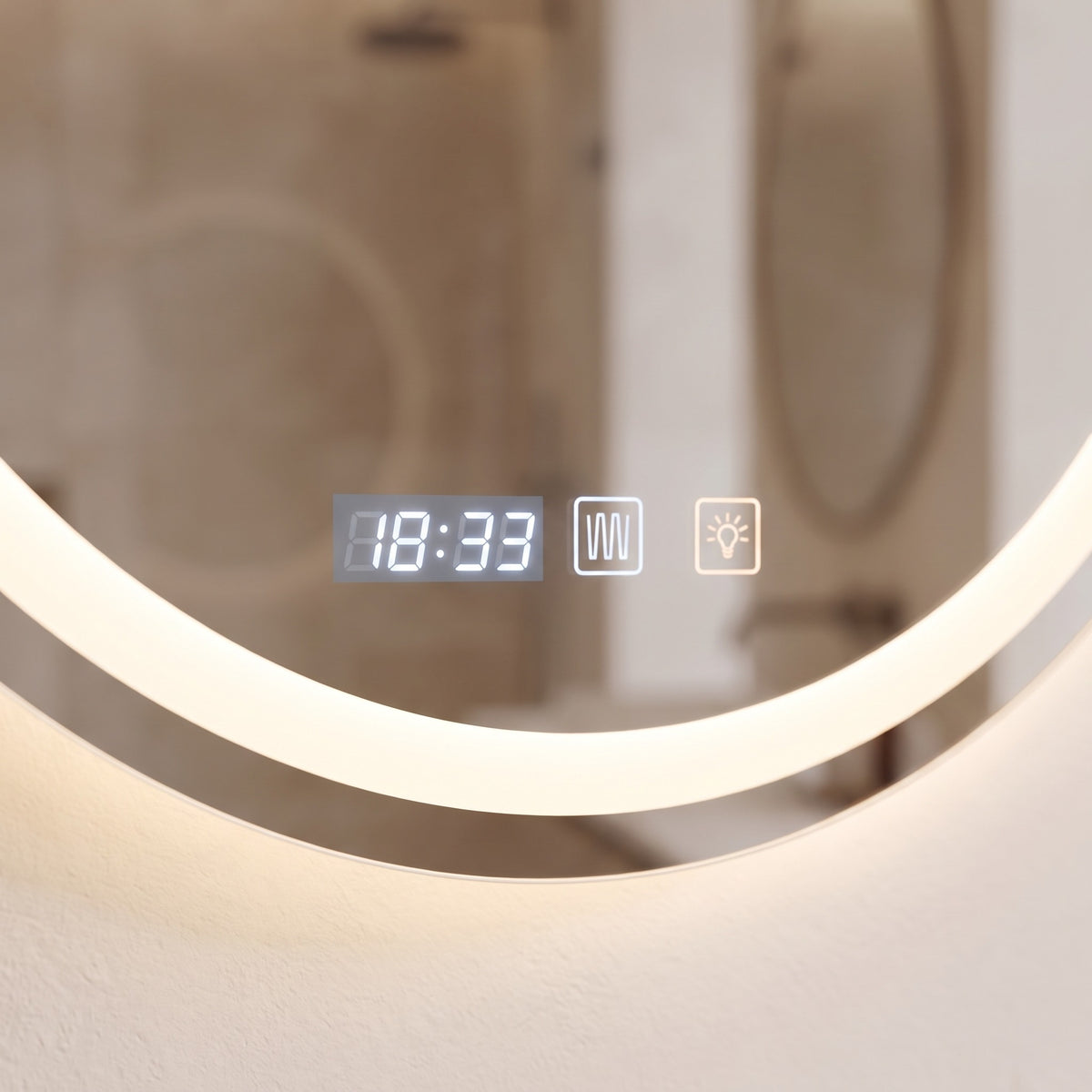 Solvane digital time display and touch controls detail