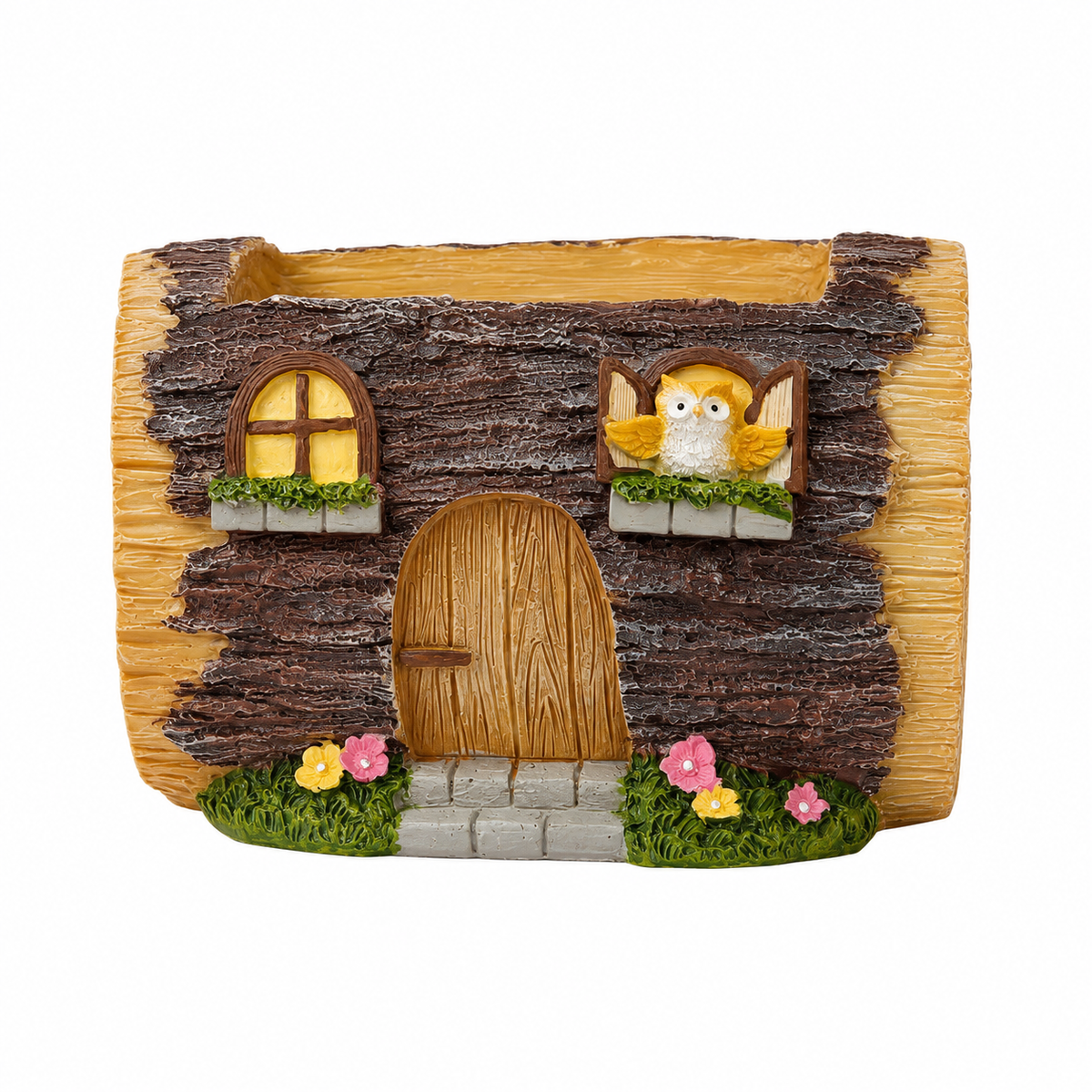 Sylvam Woodland Owl House Plant Pot Caelvorne