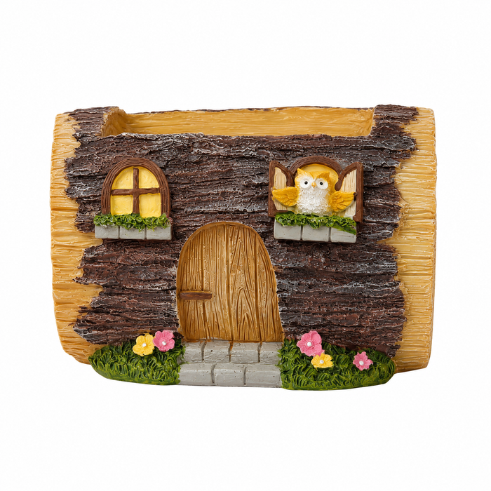 Sylvam Woodland Owl House Plant Pot Caelvorne
