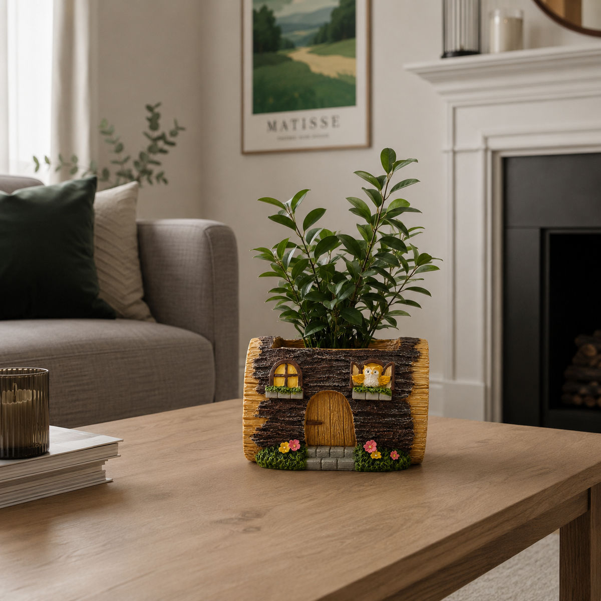 Sylvam Woodland Owl House Plant Pot Caelvorne