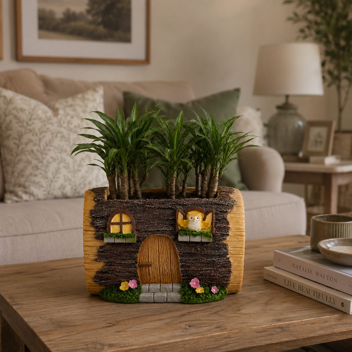 Sylvam Woodland Owl House Plant Pot Caelvorne