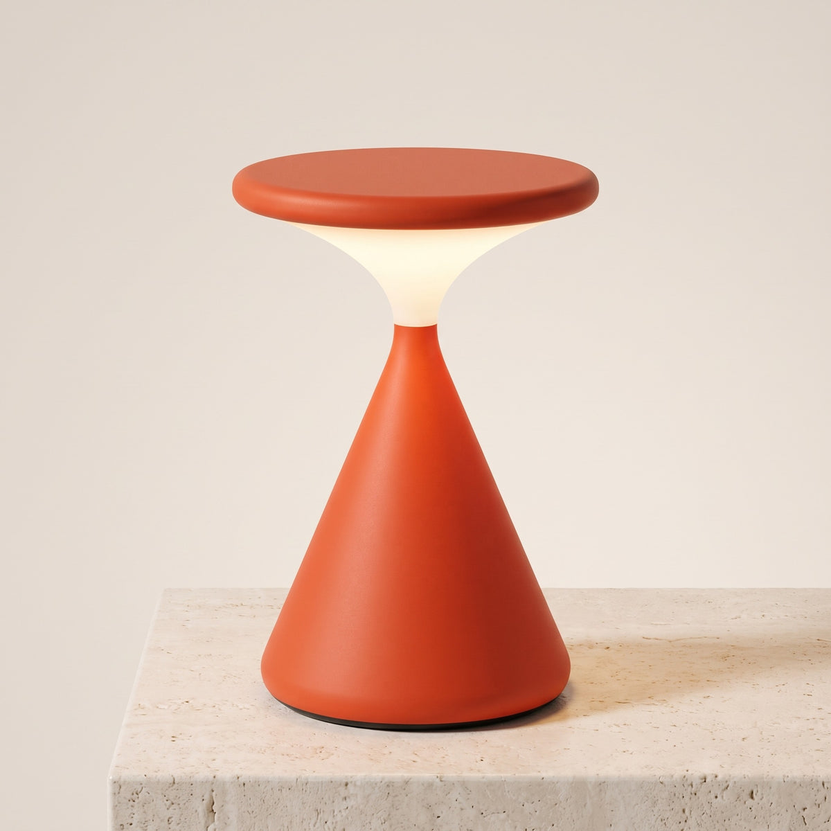 Tempora cordless table lamp in orange