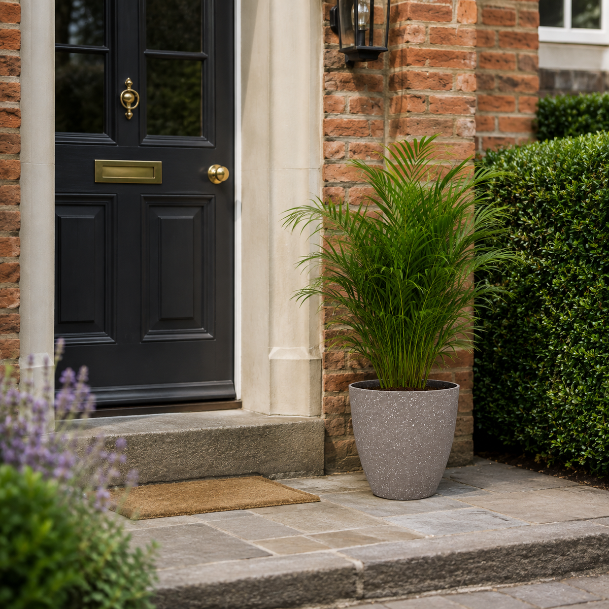 Terrav Frosted Stone Effect Plant Pot Caelvorne