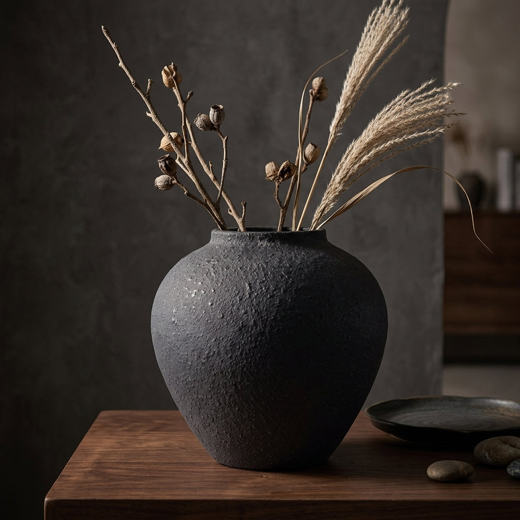 Terravane Textured Iron Urn Vase Caelvorne