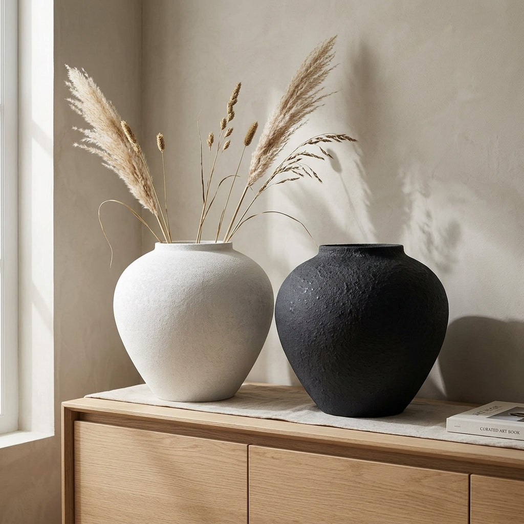Terravane Textured Iron Urn Vase Caelvorne