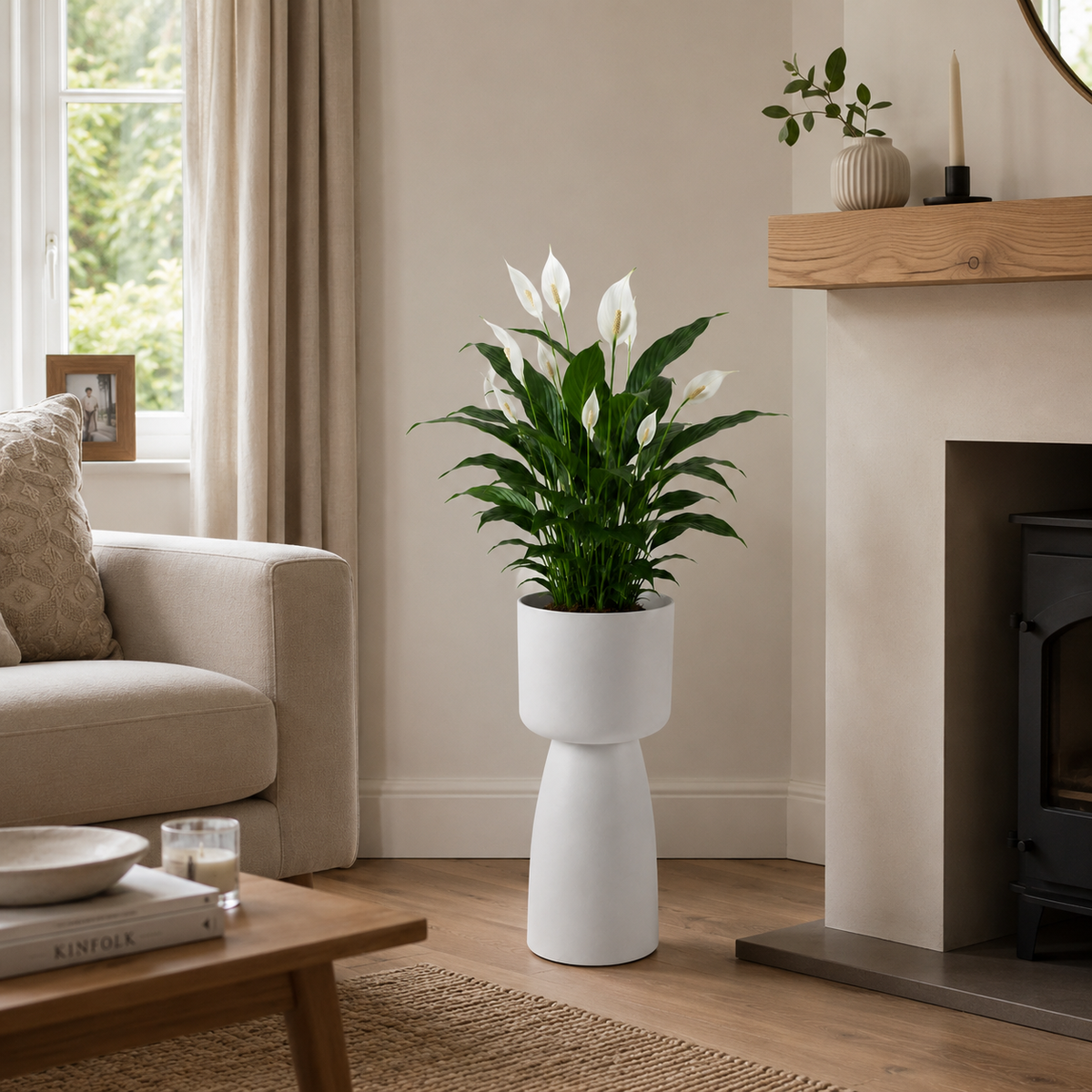 Varkos Hourglass Floor Plant Pot Caelvorne