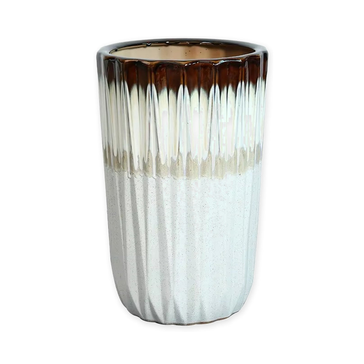 Rosvelle Fluted Ceramic Plant Pot Ø-37 CM X H-58.5 CM Caelvorne