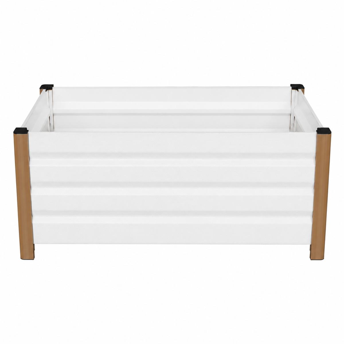 Vatria Rectangular Raised Garden Bed White Caelvorne