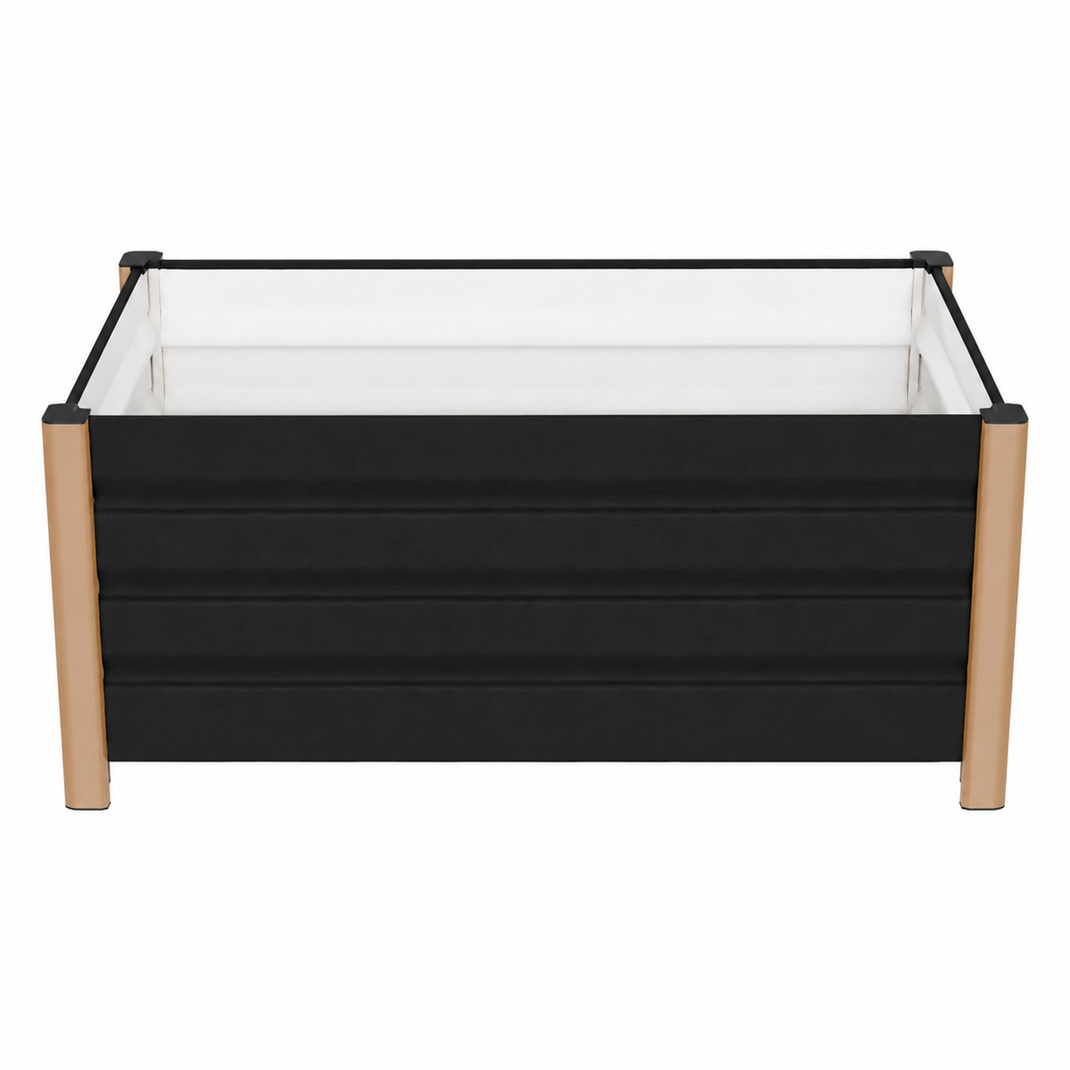Vatria Rectangular Raised Garden Bed Black Caelvorne