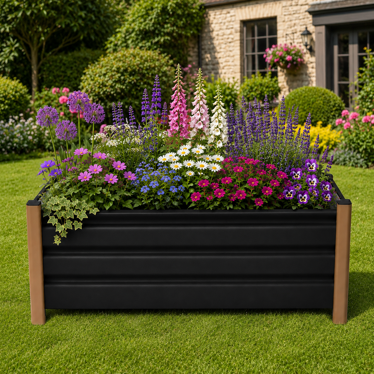 Vatria Rectangular Raised Garden Bed Caelvorne