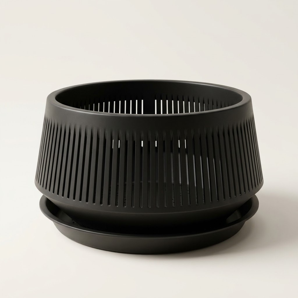 Ventra Mesh Orchid Indoor Plant Pot Black Caelvorne