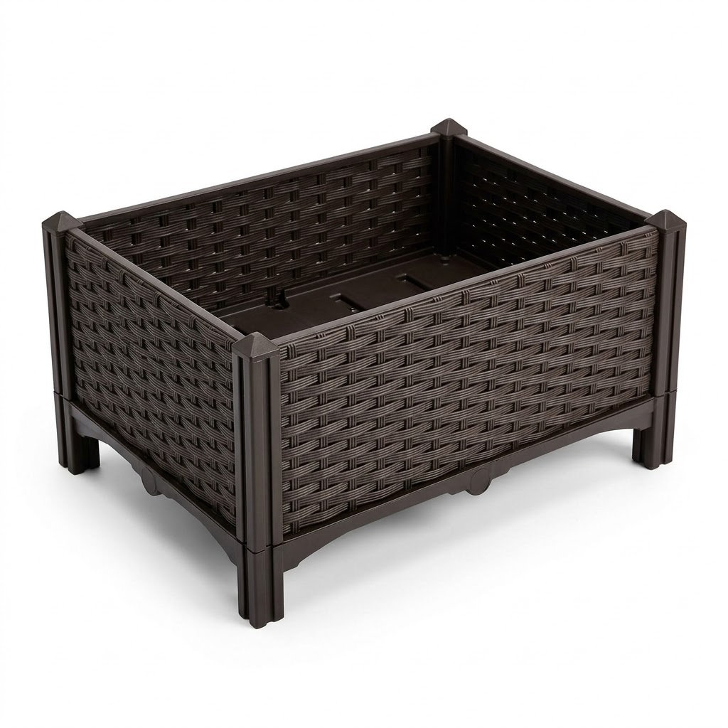 Verdara Raised Outdoor Planter Box L-90 × W-30 × H-20 cm Caelvorne