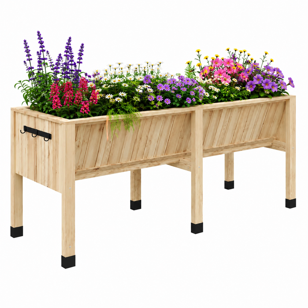 Verdor Standing Slatted Raised Planter Bed Caelvorne