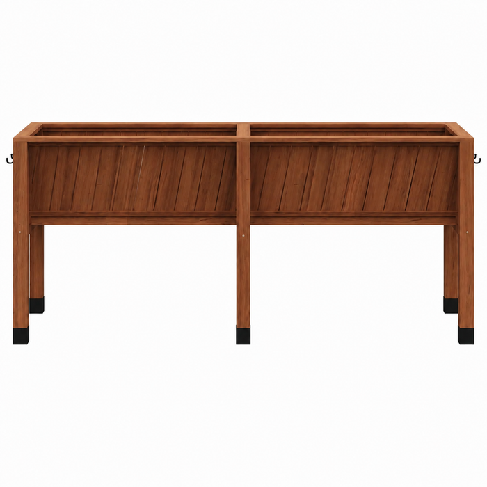 Verdor Standing Slatted Raised Planter Bed Oak Caelvorne