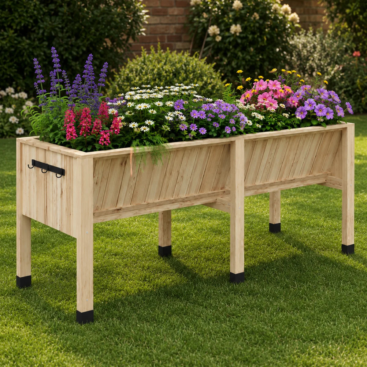 Verdor Standing Slatted Raised Planter Bed Caelvorne