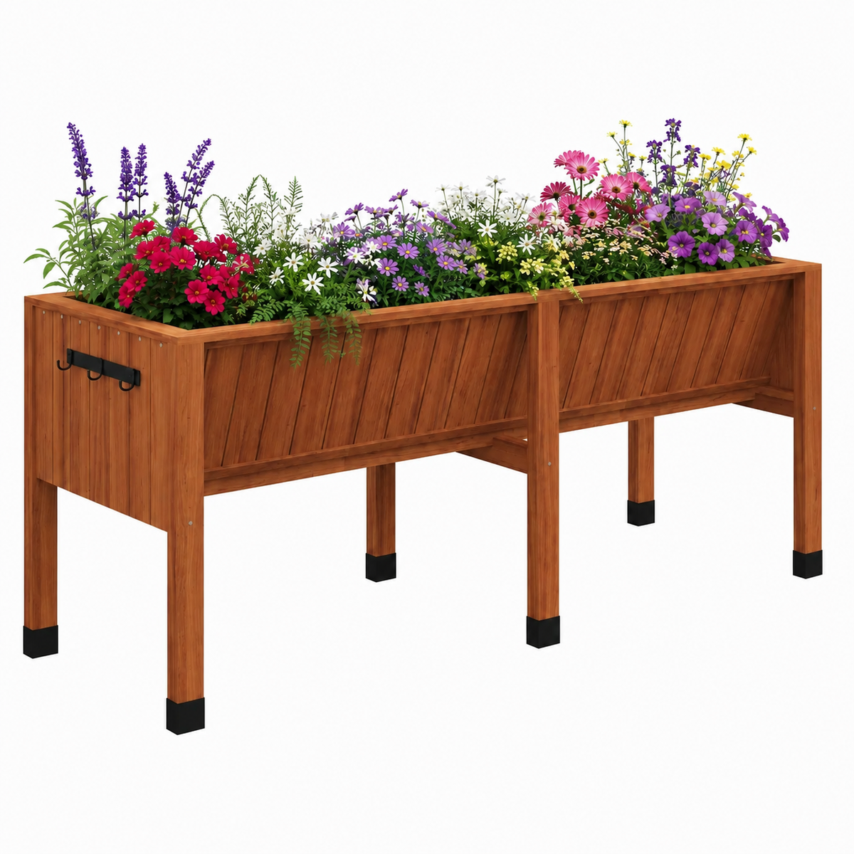 Verdor Standing Slatted Raised Planter Bed Caelvorne