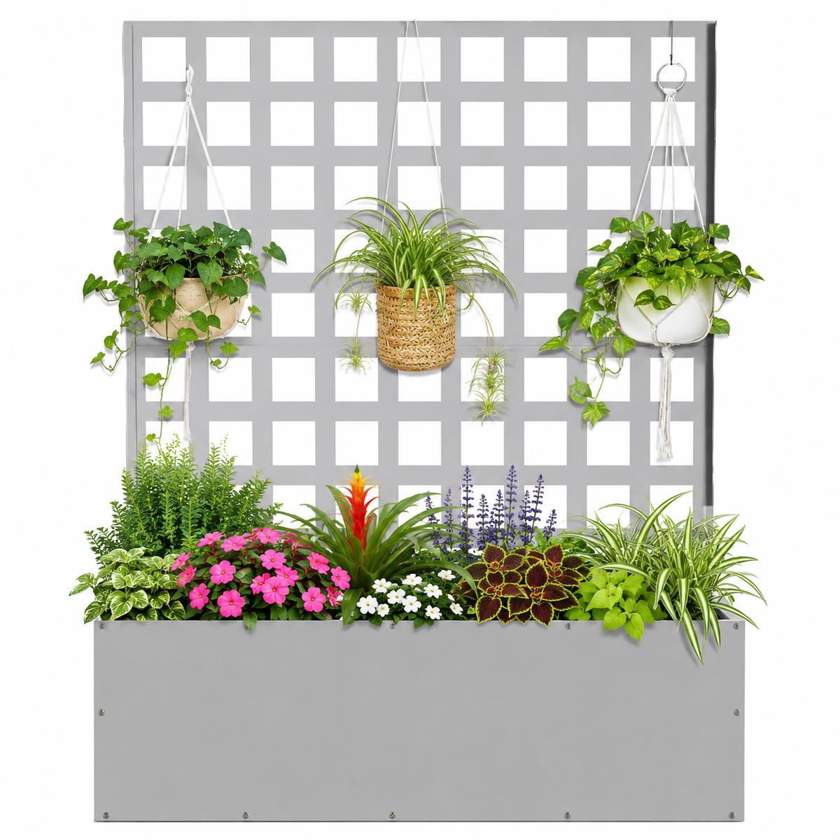 Vesper Grid Trellis Trough Planter Caelvorne