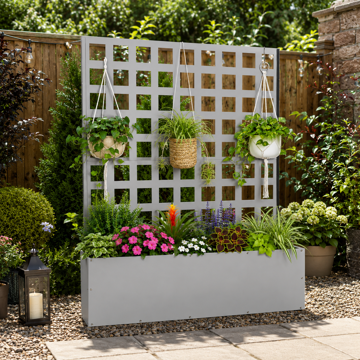 Vesper Grid Trellis Trough Planter Caelvorne