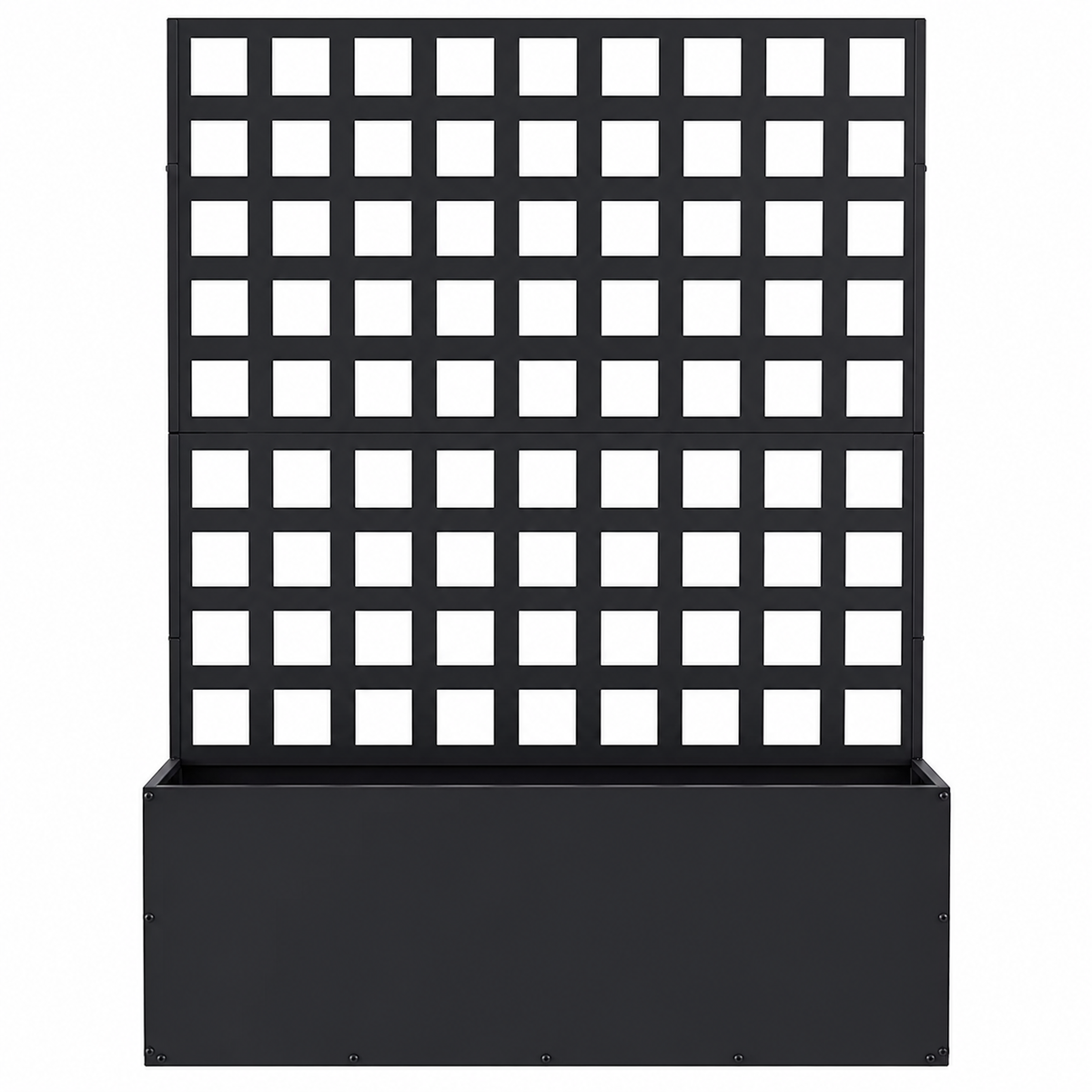 Vesper Grid Trellis Trough Planter Black Caelvorne