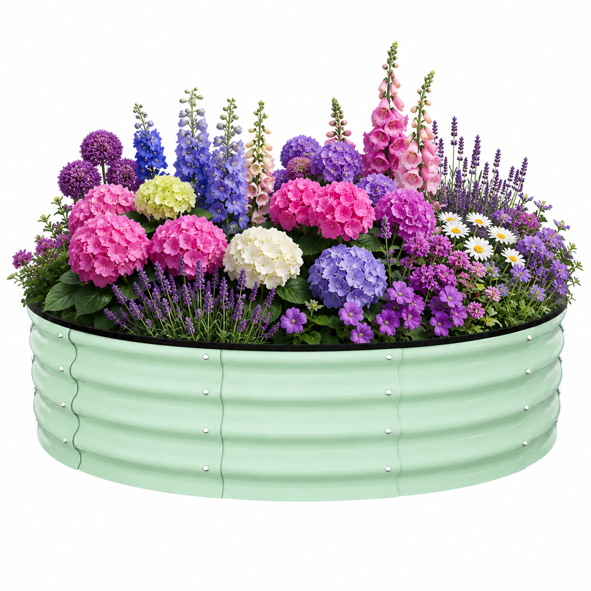 Vibran Round Corrugated Garden Beds Caelvorne