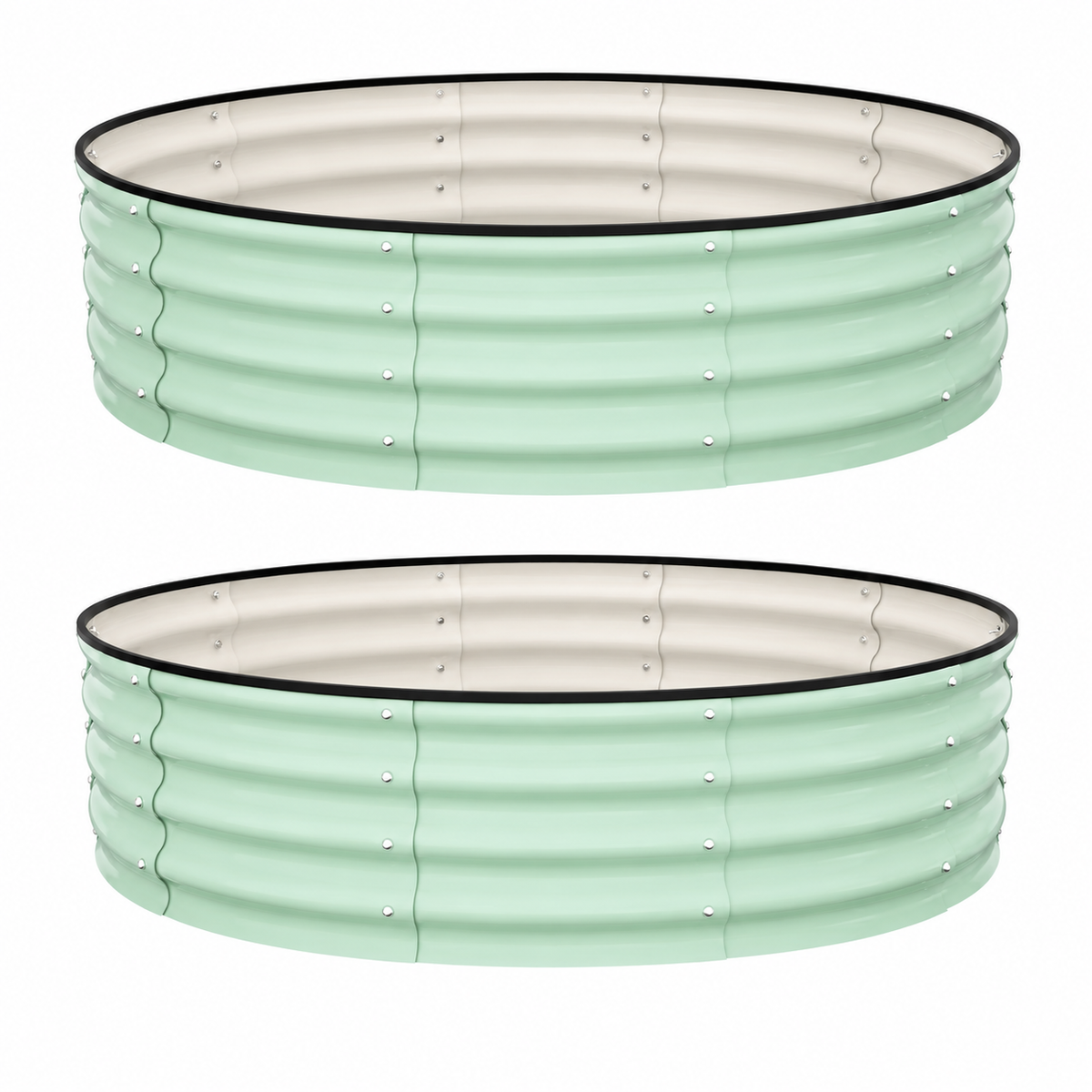 Vibran Round Corrugated Garden Beds Caelvorne
