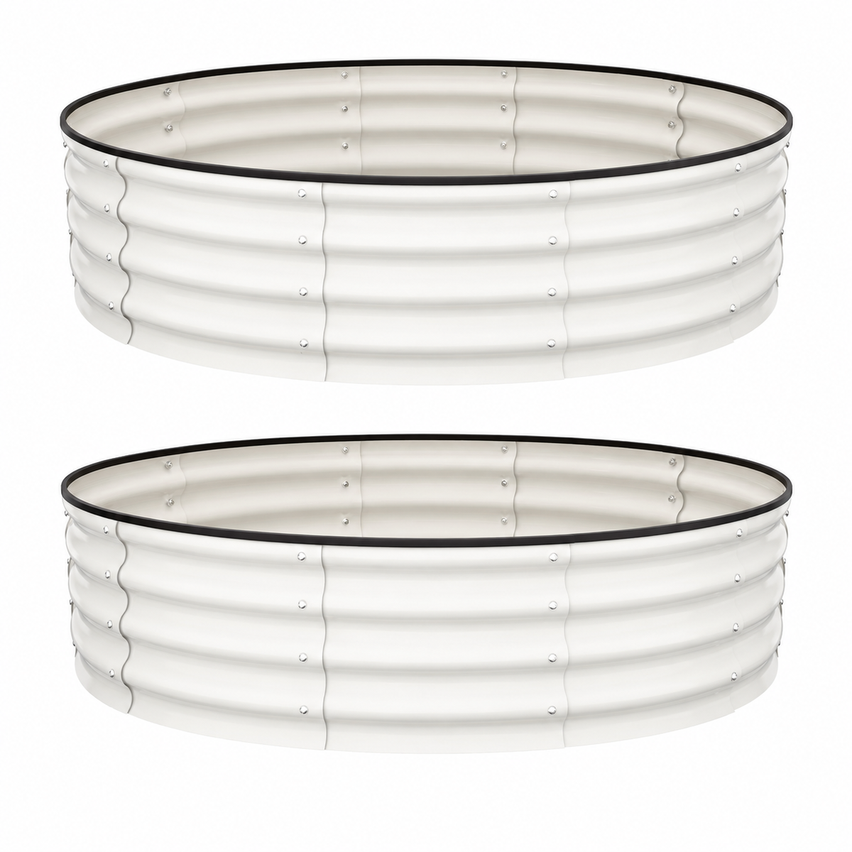 Vibran Round Corrugated Garden Beds Caelvorne