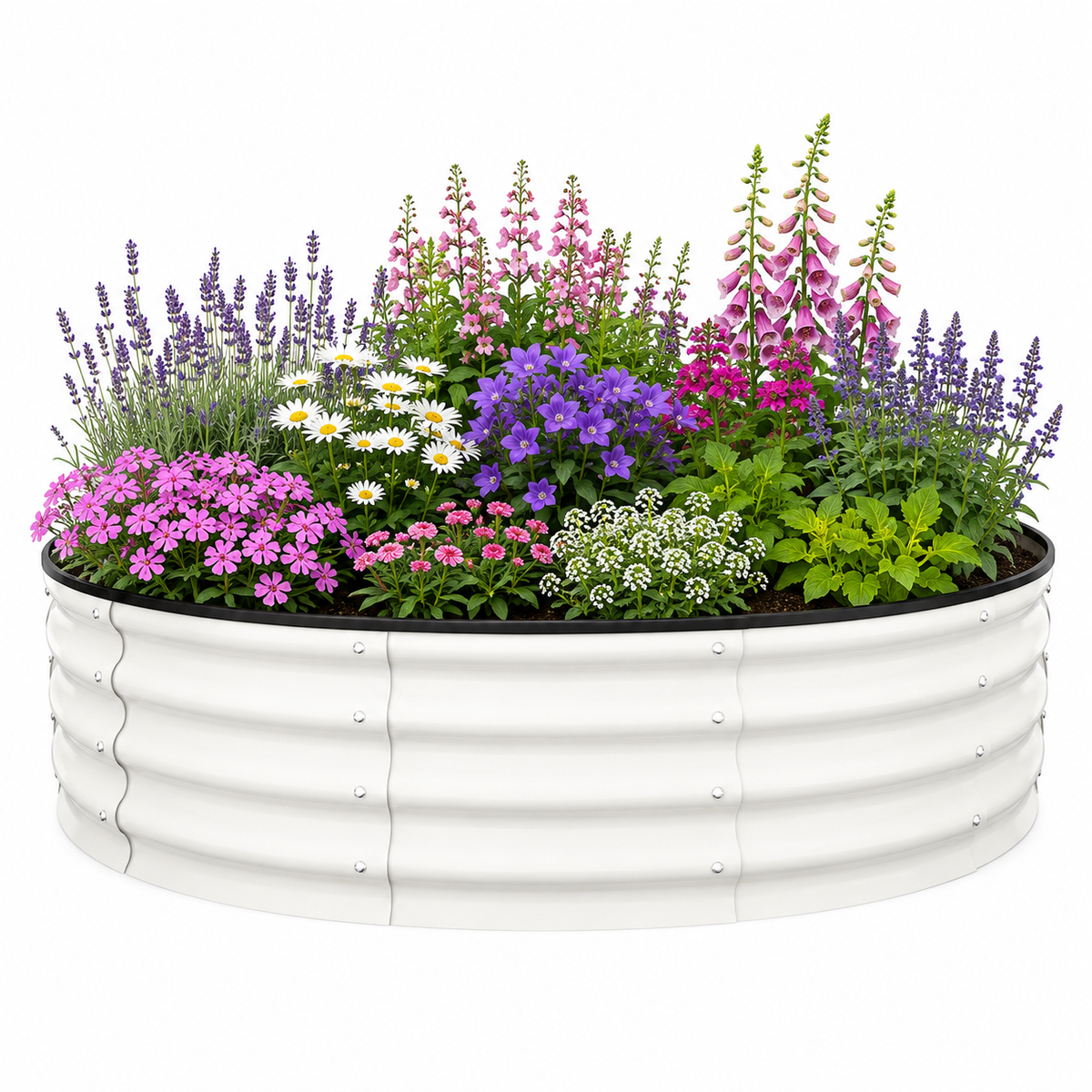 Vibran Round Corrugated Garden Beds Caelvorne