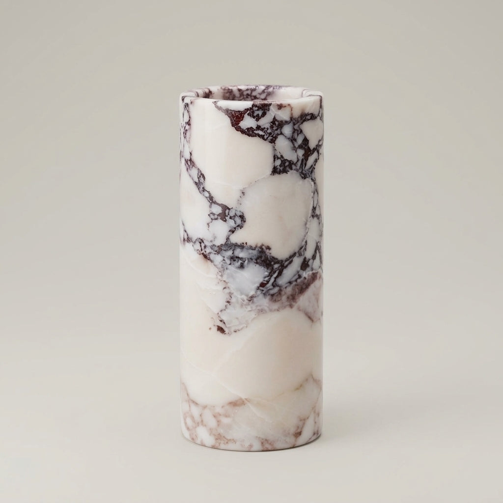 Violena Marble Cylinder Vase Caelvorne