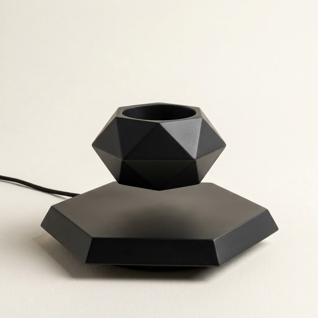 Volara Levitating Indoor Planter Black Caelvorne